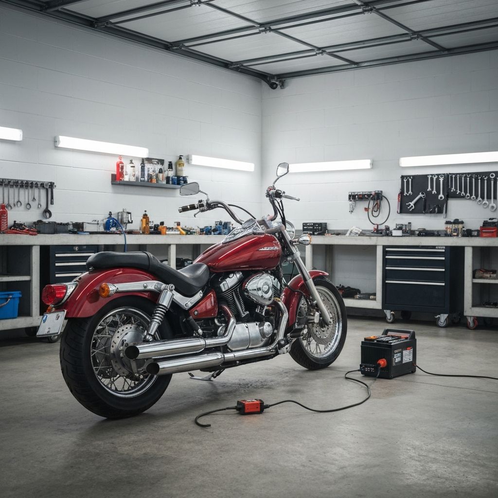 Charging a Motorcycle Battery with a Battery Charger